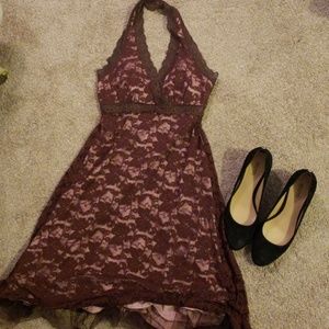 City Triangles formal halter dress